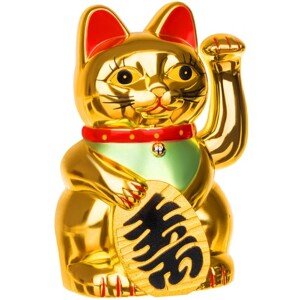Iso Trade Čínská kočka - zlatá