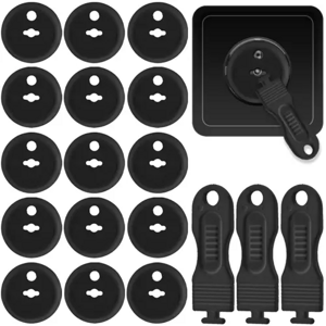 Ruhhy Ochrana zásuvky černá, plastová, rozměry 3,7 x 2,3 cm