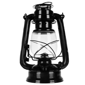 Iso Trade Černá olejová lampa 24cm
