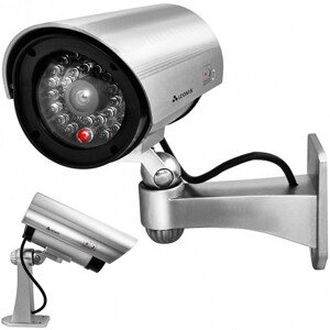 Izoxis Maketa IR CCD kamery, stříbrná, 21x17x8 cm, napájení 2x AA 1,5V