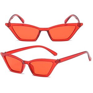 Dámské Sluneční Brýle Kočičí Oči, Černé, Akrylový Rám, Skleněné Čočky, UV400 Filtrem