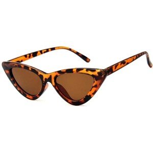 Dámské Sluneční Brýle Cat Eye s UV400 Filtrem, Akrylový Rám, Skleněné Čočky, Karmínová/Černá/Tygrí Vzor