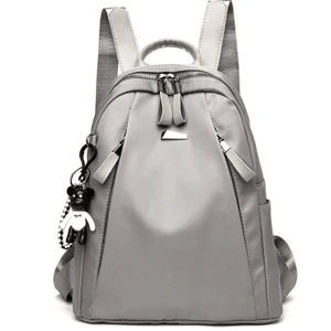 Dámský městský batoh nepromokavý šedý, syntetická tkanina, 32x35x13 cm