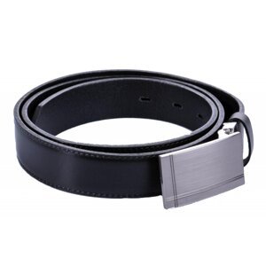 Úzký černý kožený pánský pásek 30-020-5PS-60 90 cm