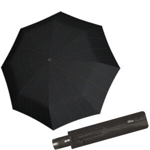 Pánský plně automatický deštník 746167SO černý s proužkem