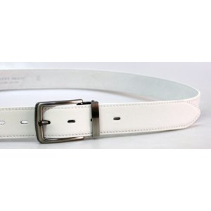 Kožený bílý pásek  35-020-2-00 95 cm