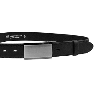 Pánský kožený pásek černý společenský 35-020-4PS-60 95 cm