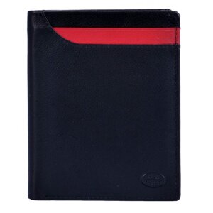 Pánská kožená peněženka 114 černá + červená