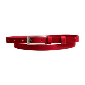 Dámský kožený úzký pásek 15-1-93 červený 85 cm