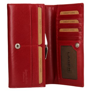 Dámská peněženka s rámečkem 50039 červená