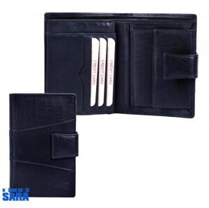 Pánská černá kožená peněženka V-99 black