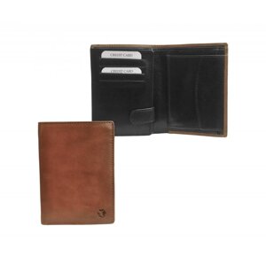 Pánská peněženka kožená SEGALI SG-101 A koňak/černá