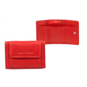 Malá kožená peněženka MW-101 červená