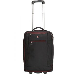 Malý cestovní kufr 62072-001 černá + červené dopňky