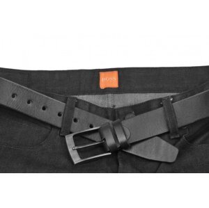 Pánský černý kožený pásek 35-60 95 cm