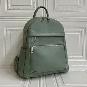 Menší kožený batoh 5640 zelený