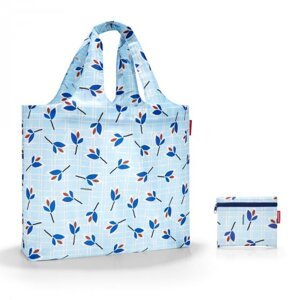 Velká cestovní a plážová taška Mini maxi beachbag Leaves Blue AA0056