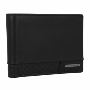 Pánská kožená peněženka bez přihrádky na drobné PRO-DLX 6 144549-1041 SLG049 černá