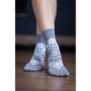 Be Lenka Barefoot ponožky Folk - šedé Velikost: 43-46
