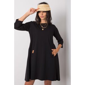RELEVANCE Bavlněné šaty Gianna černé Velikost: L/XL