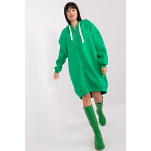 Lily Rose Oversize mikinové šaty zelené Velikost: UNI