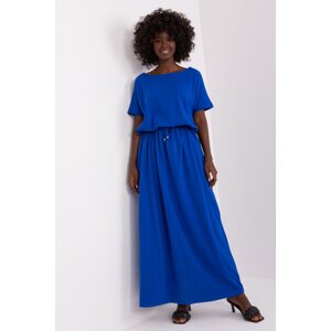 RELEVANCE Dlouhé bavlněné šaty Jasmine kobaltově modré Velikost: UNI